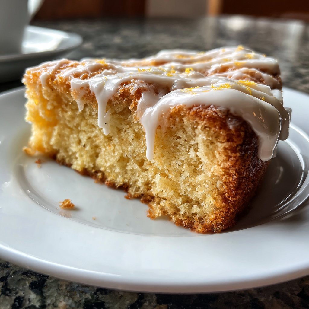 Zitronenkuchen mit Quarkglasur