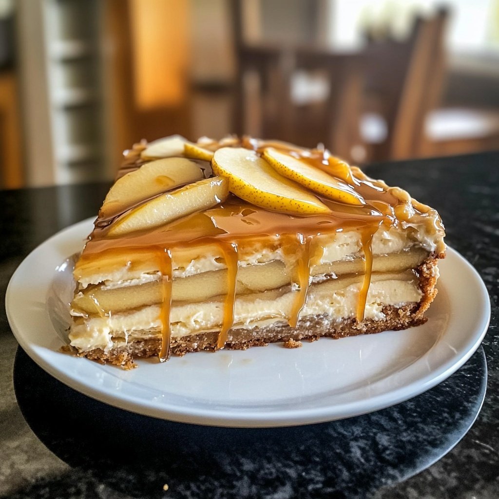 Birnen-Karamell-Käsekuchen-Torte