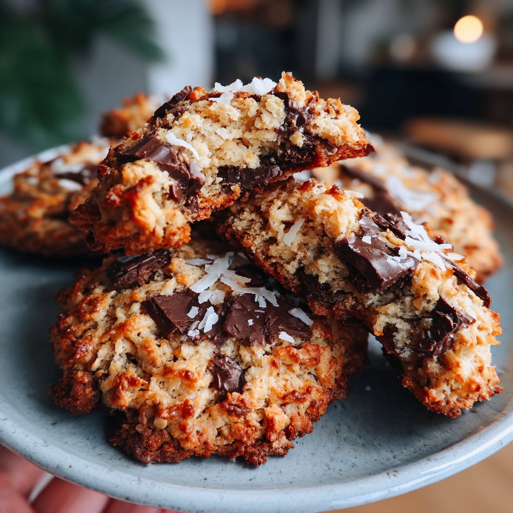 Cookies mit Kokos und Schokolade