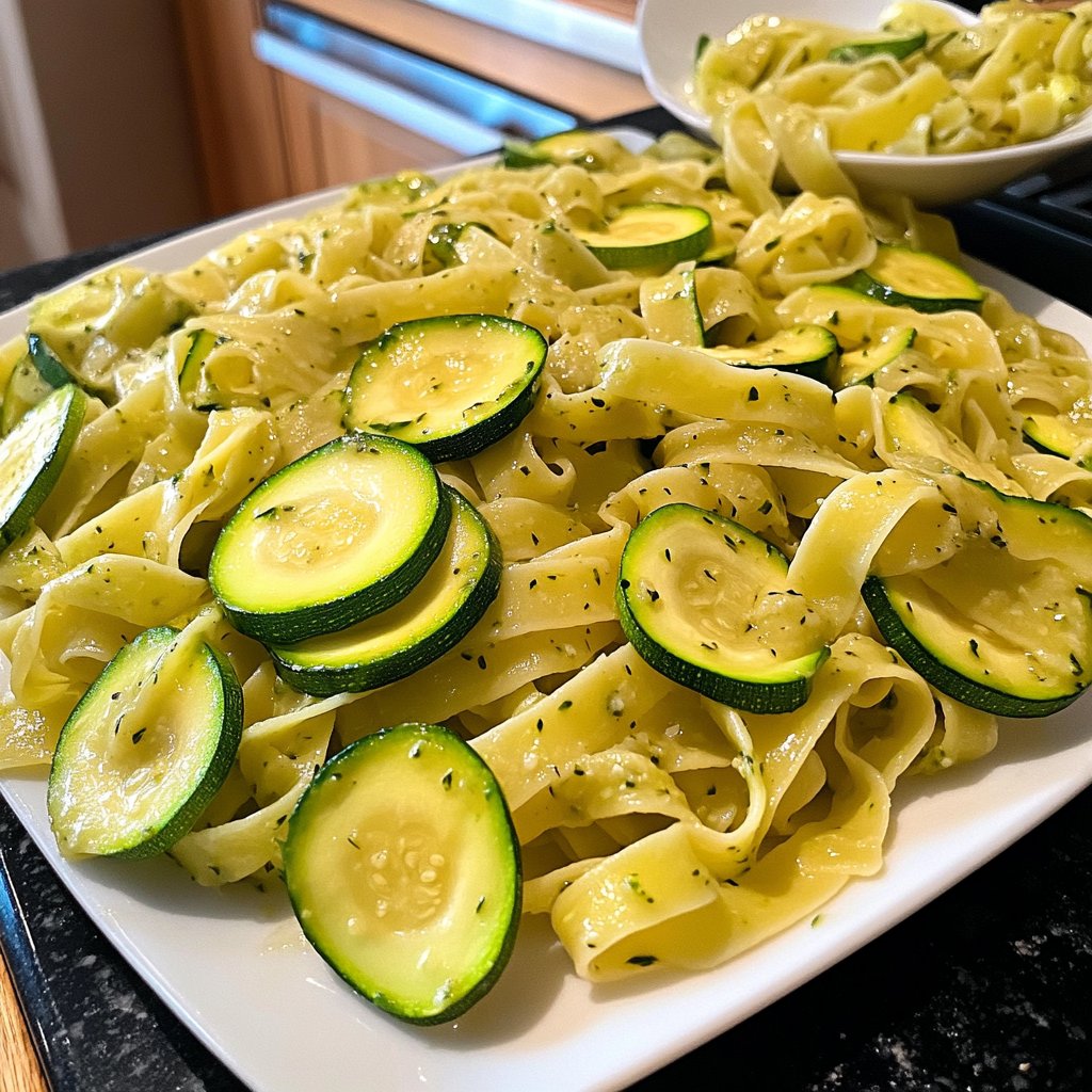 Tagliatelle mit Zucchini und Minze