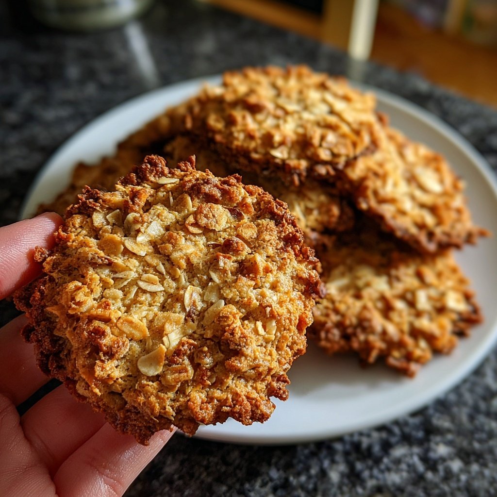 Cookies mit Haferflocken und Mandelsplittern